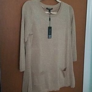 Cable & Gauge gold sweater